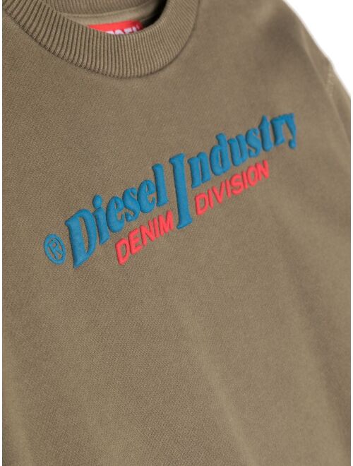 Diesel Kids logo-appliqu cotton sweatshirt