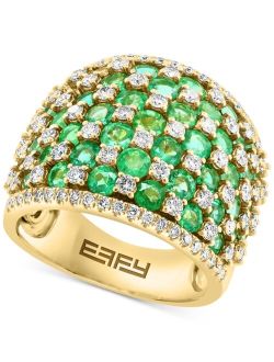 COLLECTION EFFY Emerald (3-3/4 ct. t.w.) & Diamond (1-1/5 ct. t.w.) Statement Ring in 14k Gold