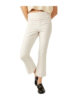 Women's In My Feelings Velvet Crop Slim Flare Pants