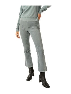 Women's In My Feelings Velvet Crop Slim Flare Pants