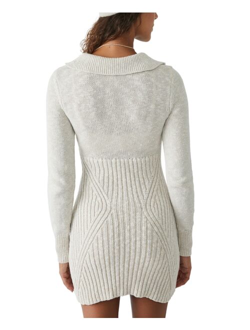 FREE PEOPLE Women's Mont Blanc Zip-Front Sweater Dress