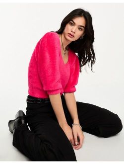 Moonbean fluffy sweater in pink