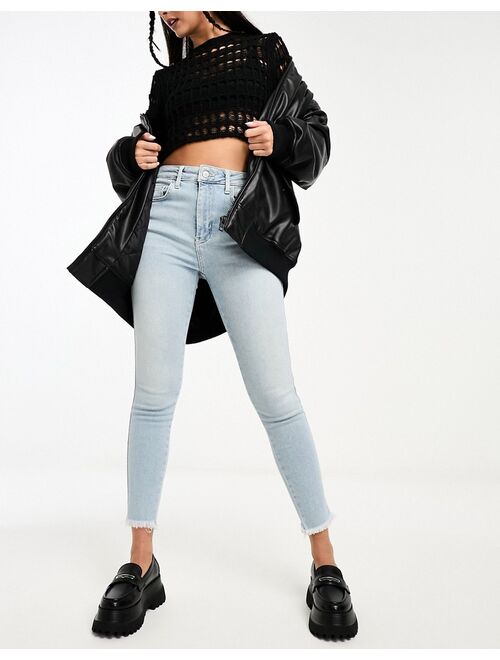 Free People Raw high rise jegging jeans in light denim