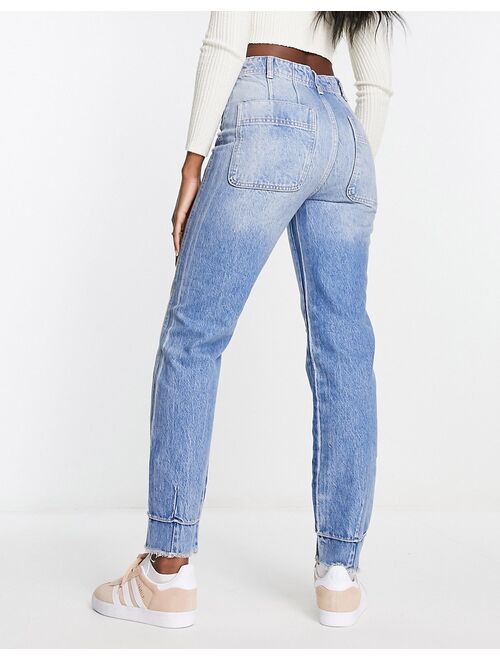 Free People Marion high waisted mom jeans in blue