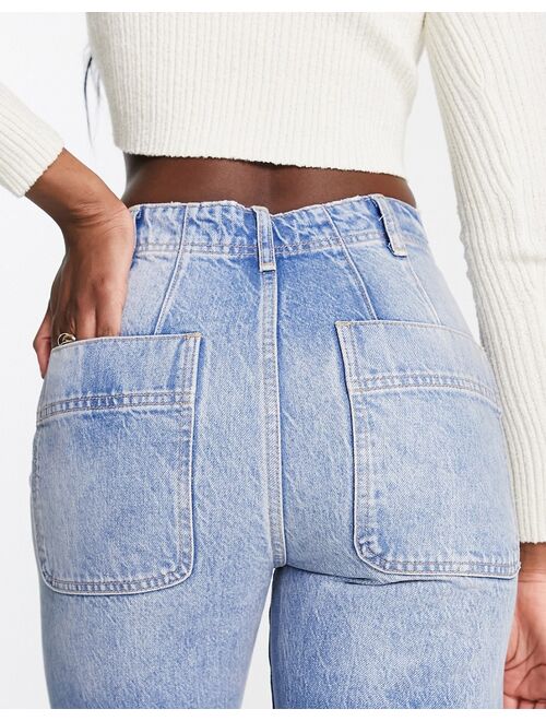 Free People Marion high waisted mom jeans in blue