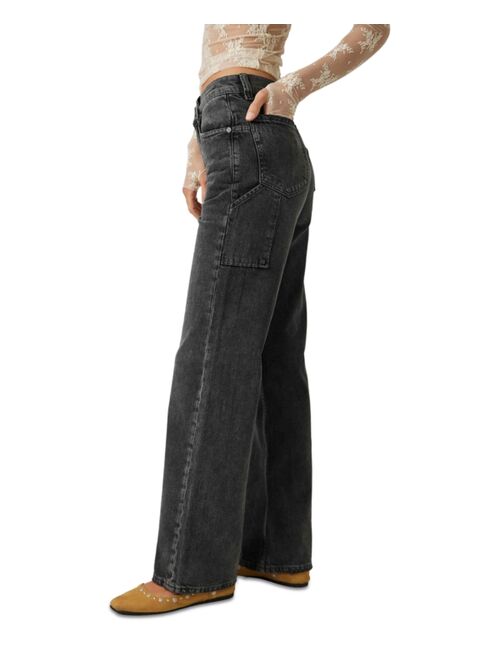Free People Women's Tinsley Cotton Baggy High-Rise Jeans