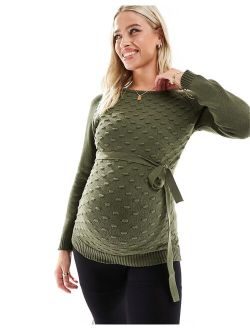 Mama.licious Mamalicious maternity sweater in khaki