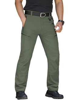 CARWORNIC Men's Lightweight Hiking Pants Quick Dry Stretch Outdoor Travel Tactical Work Cargo Pants with 6 Zipper Pocket