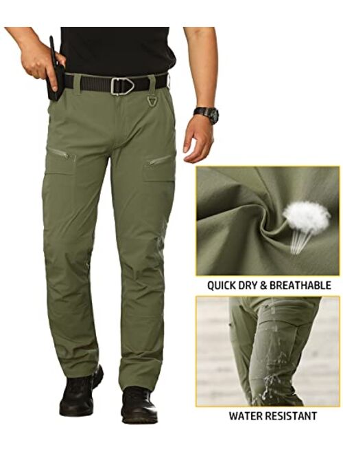 NAVEKULL Men's Lightweight Tactical Hiking Pants Quick Dry Stretch Multi-Pockets Outdoor Work Cargo Pants