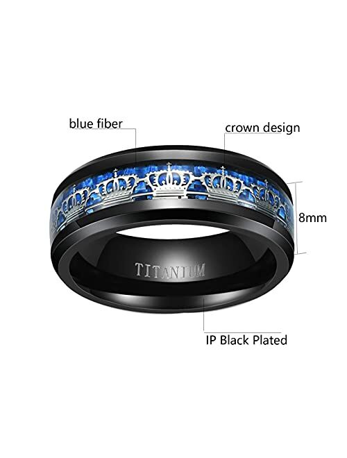ringheart Crown Rings His and Her Ring Couple Rings Matching Ring 1ct CZ Womens Wedding Ring Sets Titanium steel Mens Wedding Bands