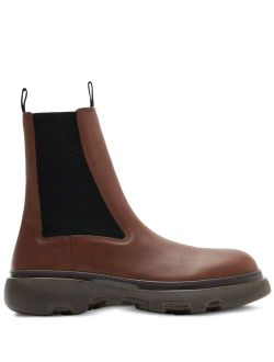 Creeper leather Chelsea boots
