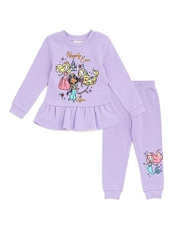 Princess Minnie Mouse Winnie the Pooh Rapunzel Eeyore Piglet Fleece Sweatshirt and Pants Set Infant to Little Kid