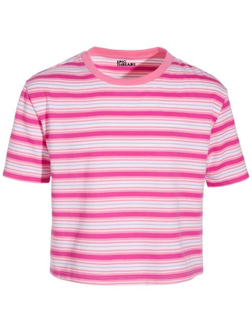 EPIC THREADS Big Girls Joy Striped T-Shirt, Created for Macy's