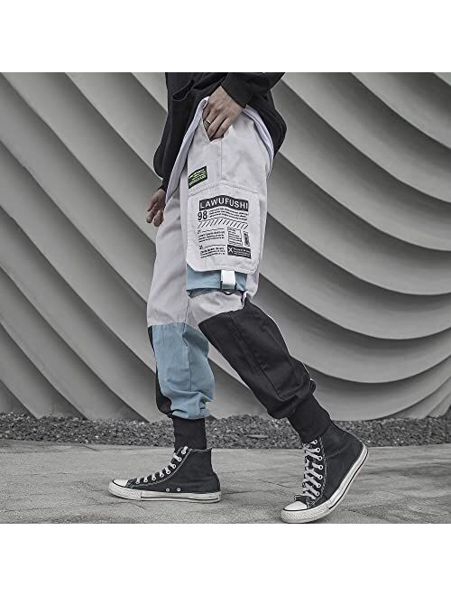 XYXIONGMAO Men's Hip Hop Pants Tactical Techwear Harem Streetwear Sweatpants Cyberpunk Tactical Joggers Cargo Pants for Men