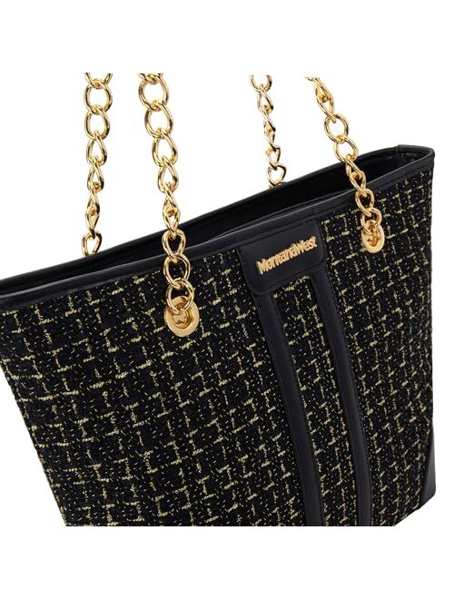 Montana West Large Chain Shoulder Bag for Women Hobo Handbags Tote Purse