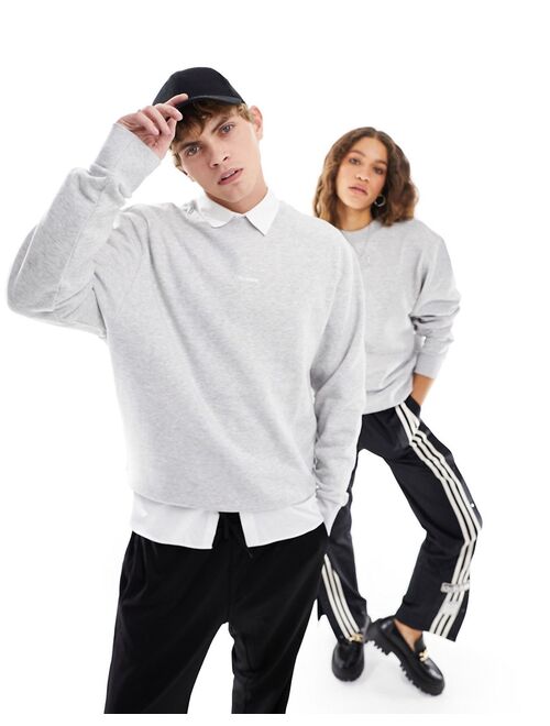 COLLUSION sweatshirt in gray marl