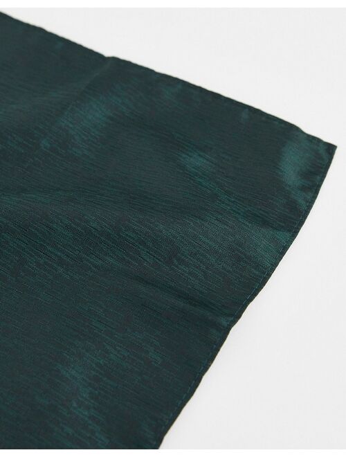 French Connection pocket square in dark green
