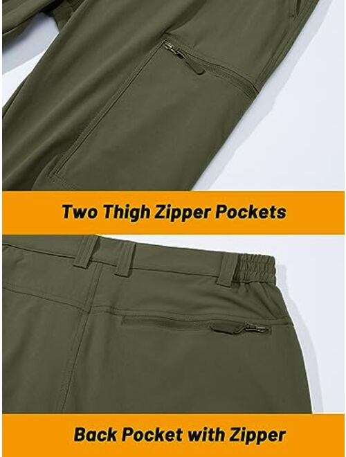 TACVASEN Men's Hiking Pants Lightweight Quick Dry Cargo Work Pants with 5 Pockets Military Tactical Ripstop Durable Pants