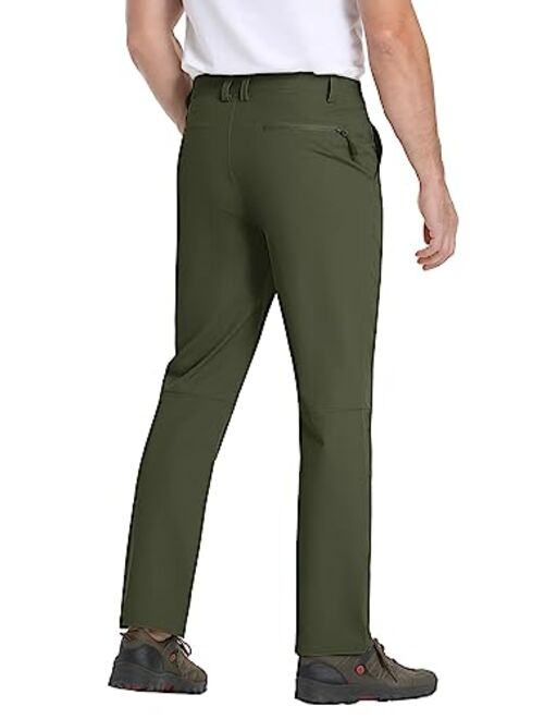 TACVASEN Men's Hiking Pants Water Resistant Quick Dry Lightweight Cargo Work Golf Travel Pants with Zipper Pocket