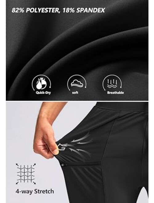 G Gradual Men's Joggers Pants with Zipper Pockets Stretch Sweatpants Athletic Track Pants for Men Workout Running Gym