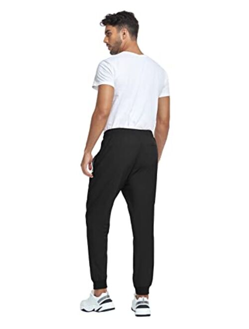 GAXIDES Mens Lightweight Joggers Quick Dry Athletic Workout Track Pants Jogging for Men Gym Running Travel with Pockets