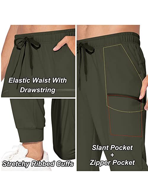 M MAROAUT Men's Joggers Pants - Lightweight Sweatpants with Zipper Pockets, Gym Workout Pants for Athletic Running Casual
