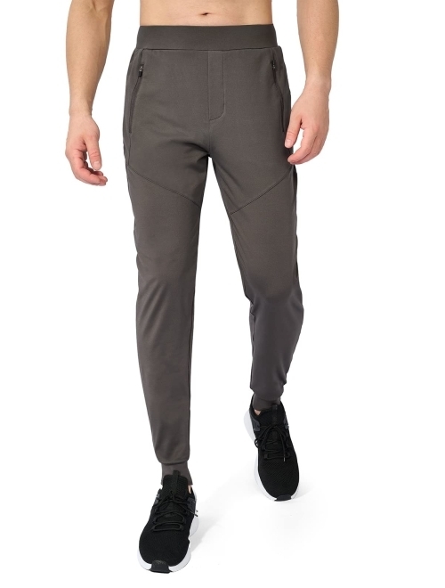 MELOO Men's Fleece Lined Joggers - Water Resistant Sweatpants Hiking Warm Joggers Winter Workout Pants Zipper Pockets