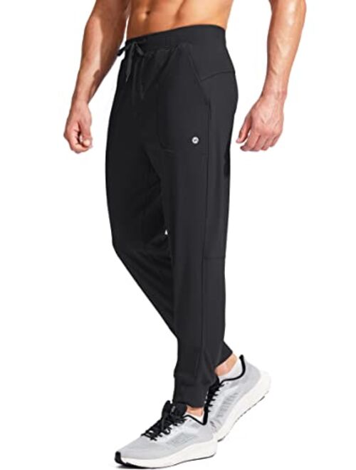 Viodia Men's Joggers with Zipper Pockets Athletic Running Track Sweatpants for Men Workout Traning Gym Pants