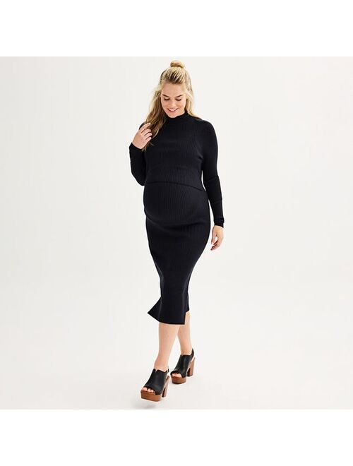 Maternity Sonoma Goods For Life Side Slit Nursing Sweater Dress