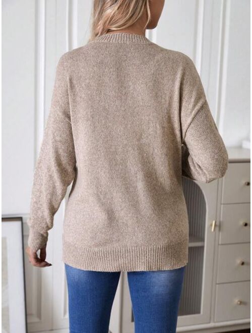 SHEIN Maternity Sweater With Drop Shoulder Design