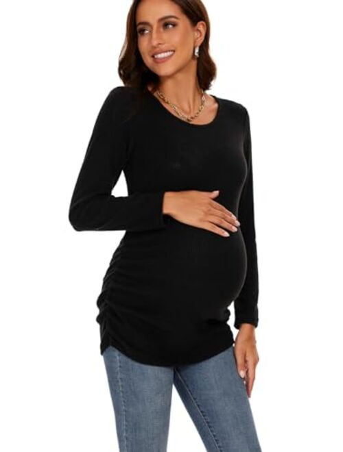 SmallshowWomen'sMaternitySweaterShirtLongSleevePregannacyTopClothes