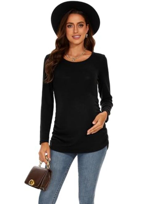 SmallshowWomen'sMaternitySweaterShirtLongSleevePregannacyTopClothes