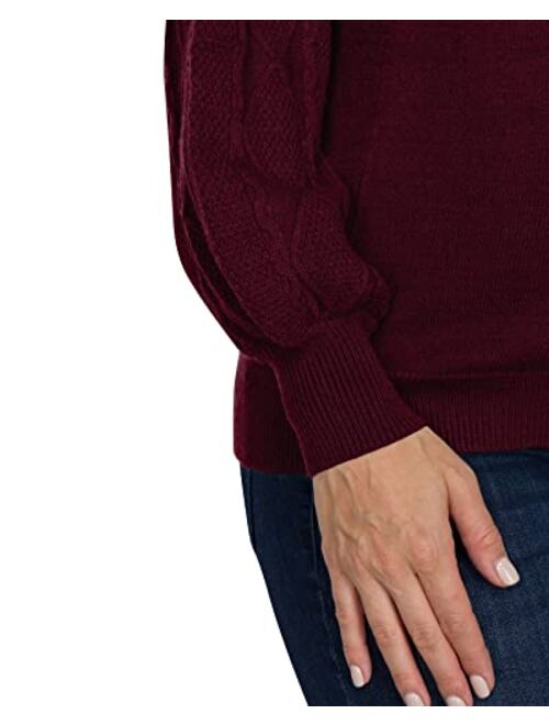 Eliana Cable Knit Sleeve Maternity Sweater - Pregnancy Sweater - Maternity Sweaters
