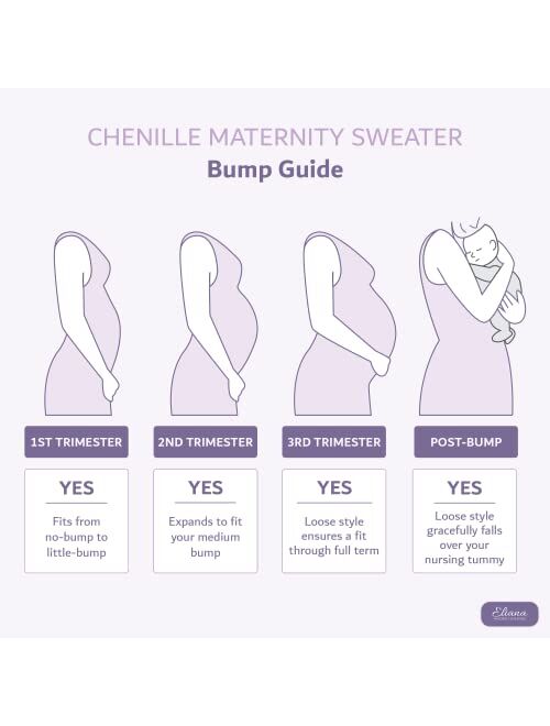 Eliana Chenille Maternity Sweater - Oversized Maternity Sweater - Maternity Sweatshirts