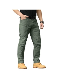 NAVEKULL Men's Hiking Tactical Pants Rip-Stop Military Combat Cargo Pants Lightweight Army Work Outdoor Trousers
