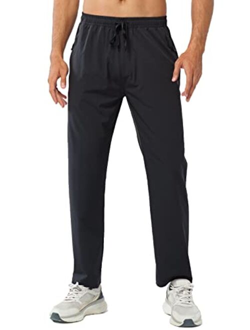 NORTHYARD Men's Athletic Running Joggers Workout Gym Pants Lightweight Hiking Jogging Track Pants Open Hem Sweatpants