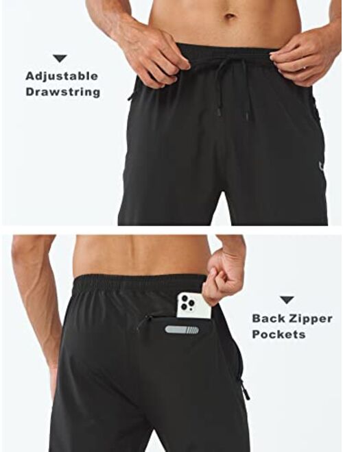 NORTHYARD Men's Athletic Running Joggers Workout Gym Pants Lightweight Hiking Jogging Track Pants Open Hem Sweatpants