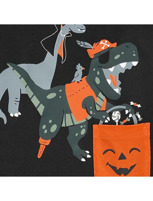carters Toddler Boy Carter's Halloween Trick-or-Treating Dinos Long Sleeve Graphic Sweatshirt & Jogger Pants Set
