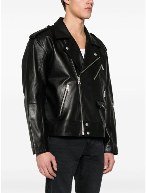 Calvin Klein Jeans biker leather jacket