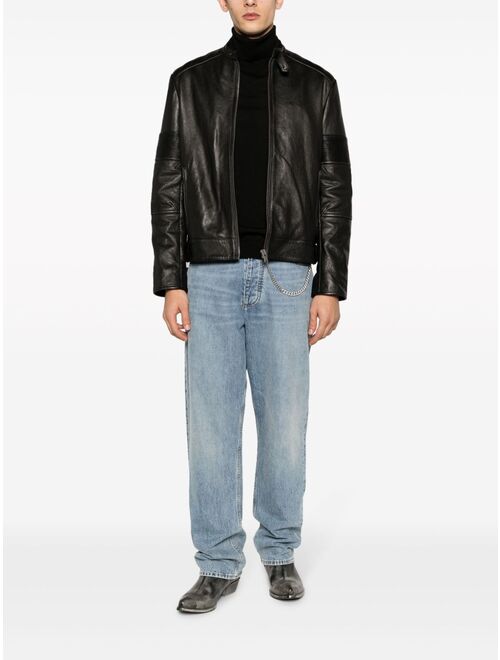 Zadig&Voltaire Lean zip-up leather biker jacket