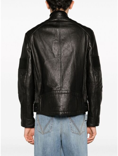 Zadig&Voltaire Lean zip-up leather biker jacket