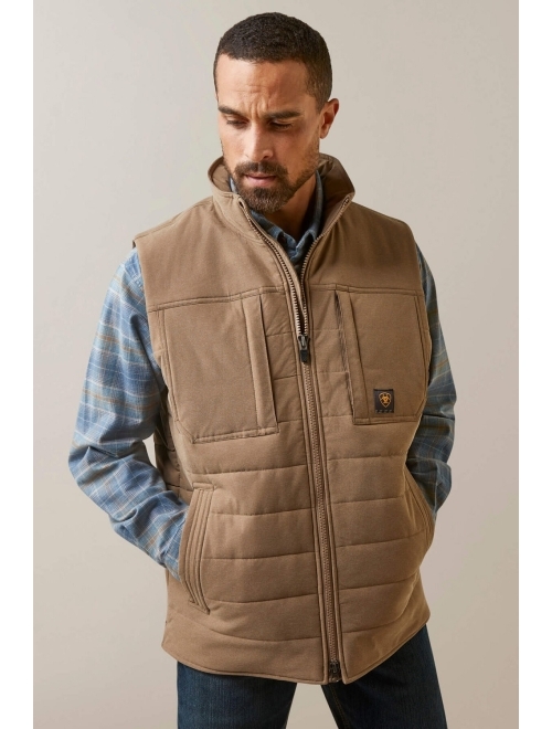 Ariat Men's Rebar Valiant Stretch Canvas Water Resistant Insulated Vest