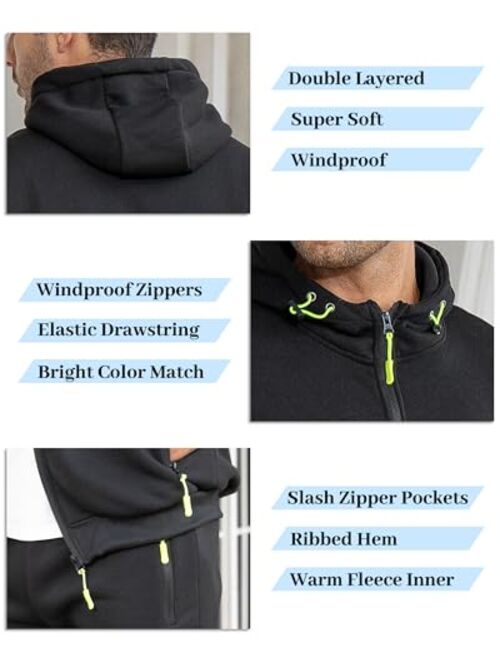 Hakjay Sweatsuits for Men 2 Piece Hoodie Men's Jogging Tracksuit Set Casual Athletic Long Sleeve Outfit Pullover Suit Set