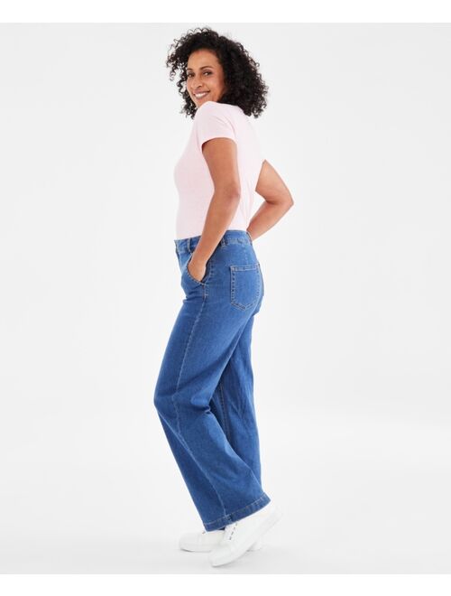 Style & Co Women's High-Rise Wide-Leg Jeans, Created for Macy's