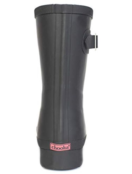 Chooka Women's Waterproof Solid Mid-Height Rain Boot