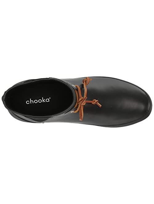 Chooka Women's Classic Tie Waterproof Bootie Rain Boot