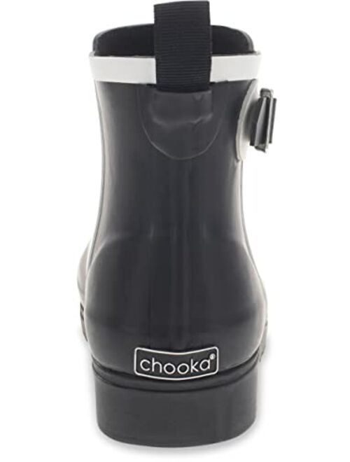 Chooka Women's Waterproof Buckle Bootie Rain Boot