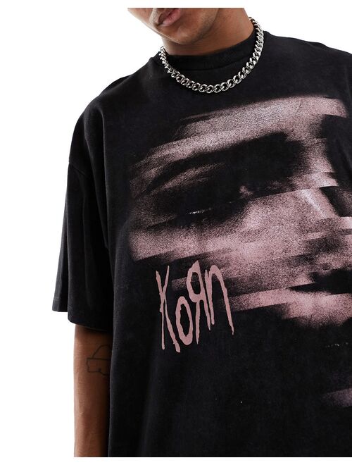 COLLUSION License Korn oversized t-shirt t-shirt in washed black