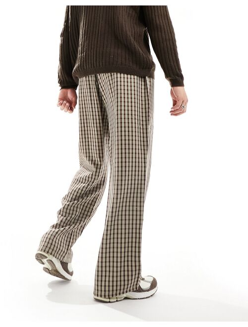 COLLUSION Unisex baggy check pants
