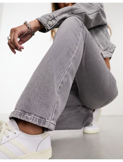 COLLUSION x003 low rise bootcut flare jeans in gray